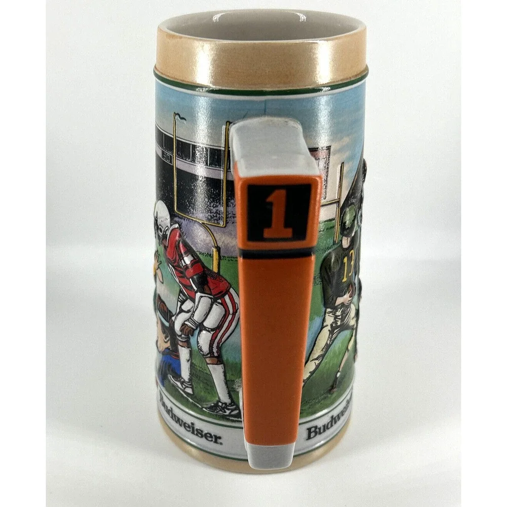 Vintage Budweiser Beer Mug Stein 1990‎ Football Sports Series Gridiron Legacy
